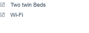 R Two twin Beds R Wi-Fi 