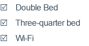 R Double Bed R Three-quarter bed R Wi-Fi